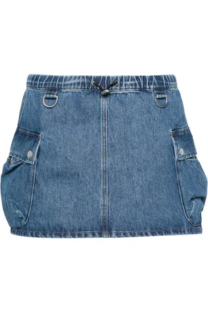 COPERNI Jupe cargo en jean à logo appliqué