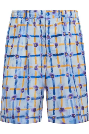 Marni Bermuda en soie à imprimé abstrait
