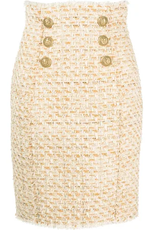 Balmain Jupe crayon à boutons décoratifs