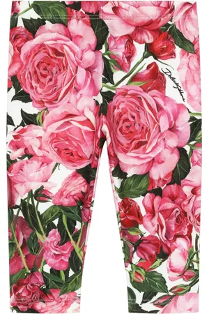 Dolce & Gabbana Legging à roses imprimées