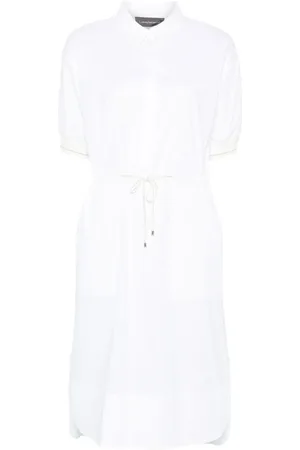 LORENA ANTONIAZZI Robe-chemise à fines rayures