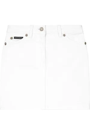 Dolce & Gabbana Jupe en jean à plaque logo