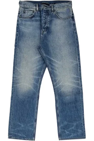 FEAR OF GOD Jean droit à finitions à effet usé
