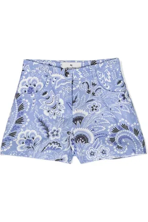 Etro Short en coton à imprimé cachemire