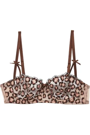 FLEUR DU MAL Soutien-gorge à broderie léopard