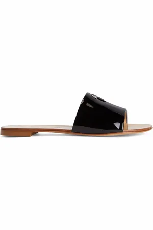 Giuseppe Zanotti Claquettes Shirley à effet verni