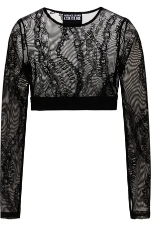 VERSACE Haut à motif Chain Couture floqué