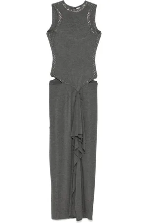 The Attico Robe mi-longue à design drapé