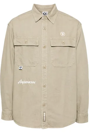A Bathing Ape Veste en jean à logo appliqué