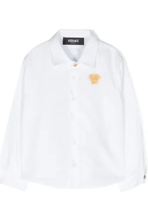 VERSACE Chemise en coton à logo Medusa