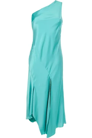 Lethicia Bronstein Robe longue en satin à design asymétrique