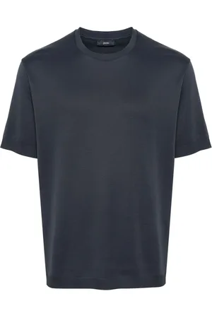 HERNO T-shirt en maille à plaque logo
