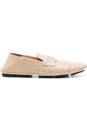 Dolce & Gabbana Mocassins à effet peau de crocodile