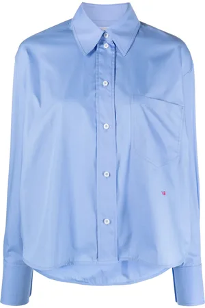 Victoria Beckham Chemise en coton à logo brodé