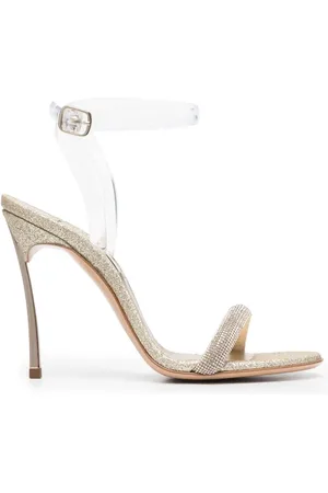 Casadei Sandales en cuir à paillettes 109 mm