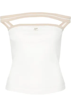 Courrèges Haut sans manches Hyperbole Contrast