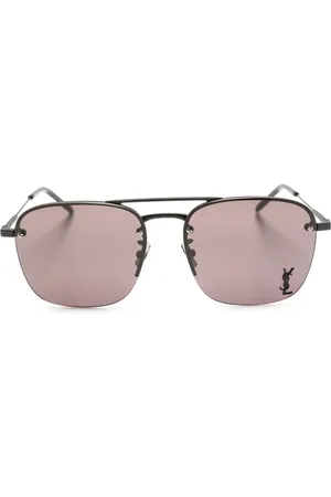 Saint Laurent Lunettes de soleil à plaque logo