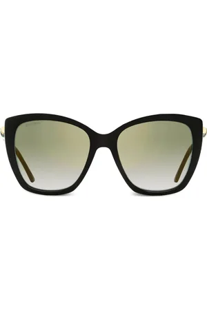 Jimmy Choo Lunettes de soleil Rose à monture papillon