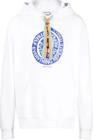 MARCELO BURLON Hoodie en coton à imprimé spirale