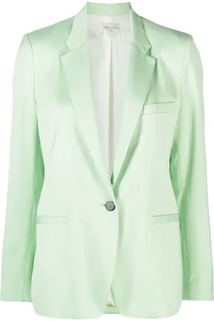 FORTE FORTE Blazer en satin à simple boutonnage
