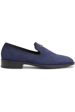 Giuseppe Zanotti Mocassins en daim Imrham à plaque logo