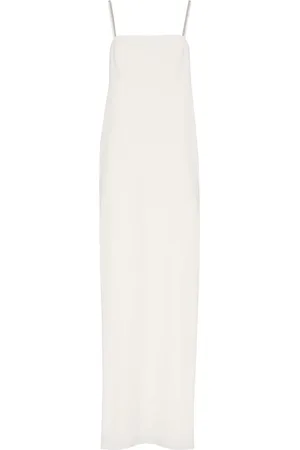 Brunello Cucinelli Robe longue à ornements métalliques
