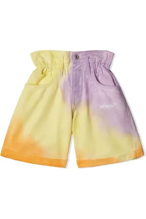 OFF-WHITE Short tie-dye Helvetica à taille haute