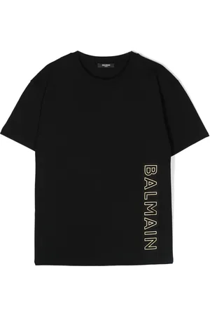 Balmain T-shirt en coton à logo embossé