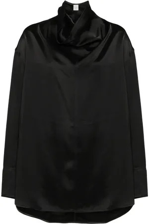 Totême Blouse satiné à col cheminée