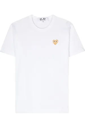 Comme des Garçons T-shirt en coton à patch cœur