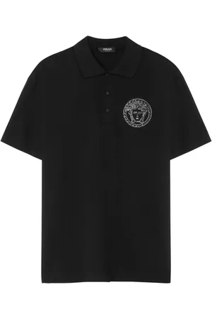 VERSACE Polo à logo Medusa brodé