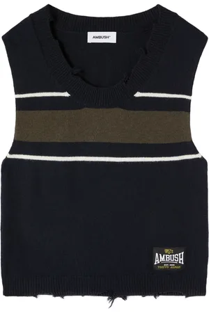 AMBUSH Gilet en laine à effet usé