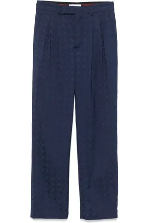 Marine Serre Pantalon à motif Moon Diamond en jacquard