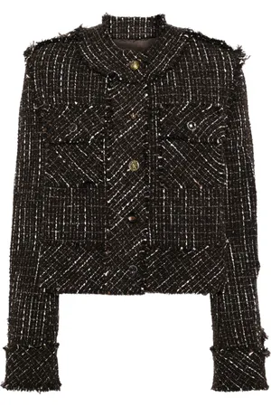 JNBY Veste en tweed à ornements en cristal