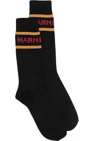 Marni Chaussettes rayées à logo
