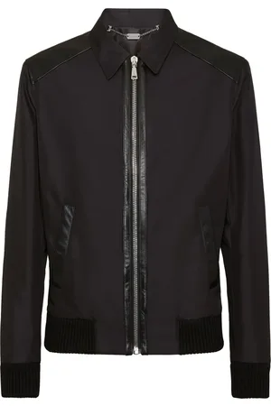 BILLIONAIRE Veste bomber à détails en cuir
