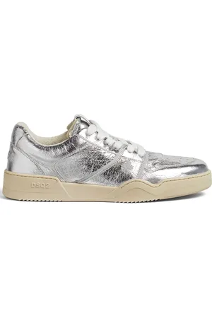 Dsquared2 Baskets en cuir à design métallisé