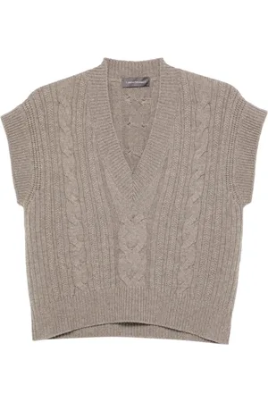 LORENA ANTONIAZZI Gilet en maille torsadée