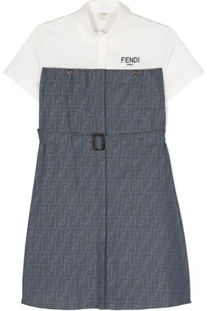 Fendi Robe-chemise à motif monogrammé