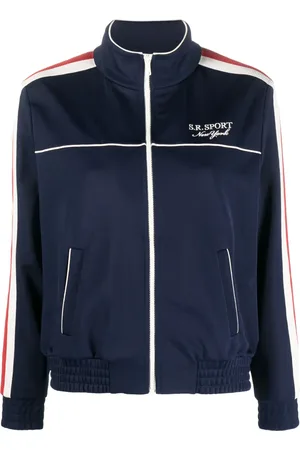 Sporty & Rich Veste de survêtement zippée à rayures
