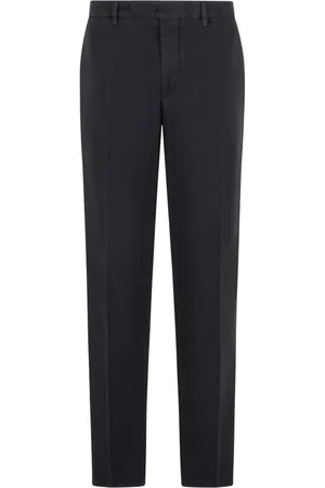 Boglioli Pantalon chino en lin à effet délavé