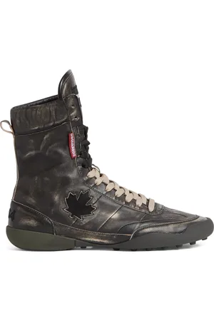 Dsquared2 Baskets montantes en cuir à effet usé
