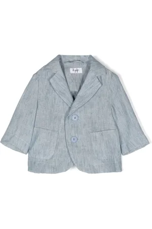 Il gufo Blazer en lin à simple boutonnage