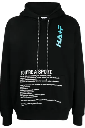 Haider Ackermann Hoodie en coton à texte imprimé