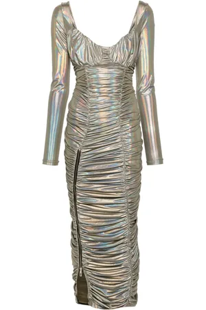 MITILIANE COUTURE Robe longue à effet holographique
