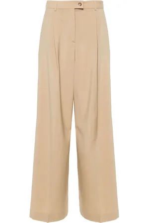 Sportmax Pantalon palazzo à taille mi-haute
