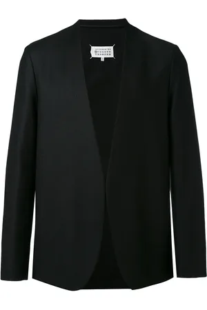 Maison Margiela Blazer en laine vierge à design sans col