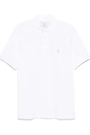 Brunello Cucinelli Polo à logo imprimé