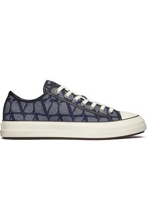 VALENTINO GARAVANI Baskets Totaloop Toile Iconographe à effet jean