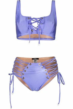 Noire Swimwear Bikini à détail de laçage